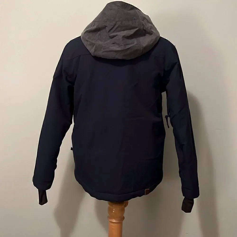 Quiksilver Kid's Navy Blue Dry Flight Technology 18K Hooded Winter Jacket